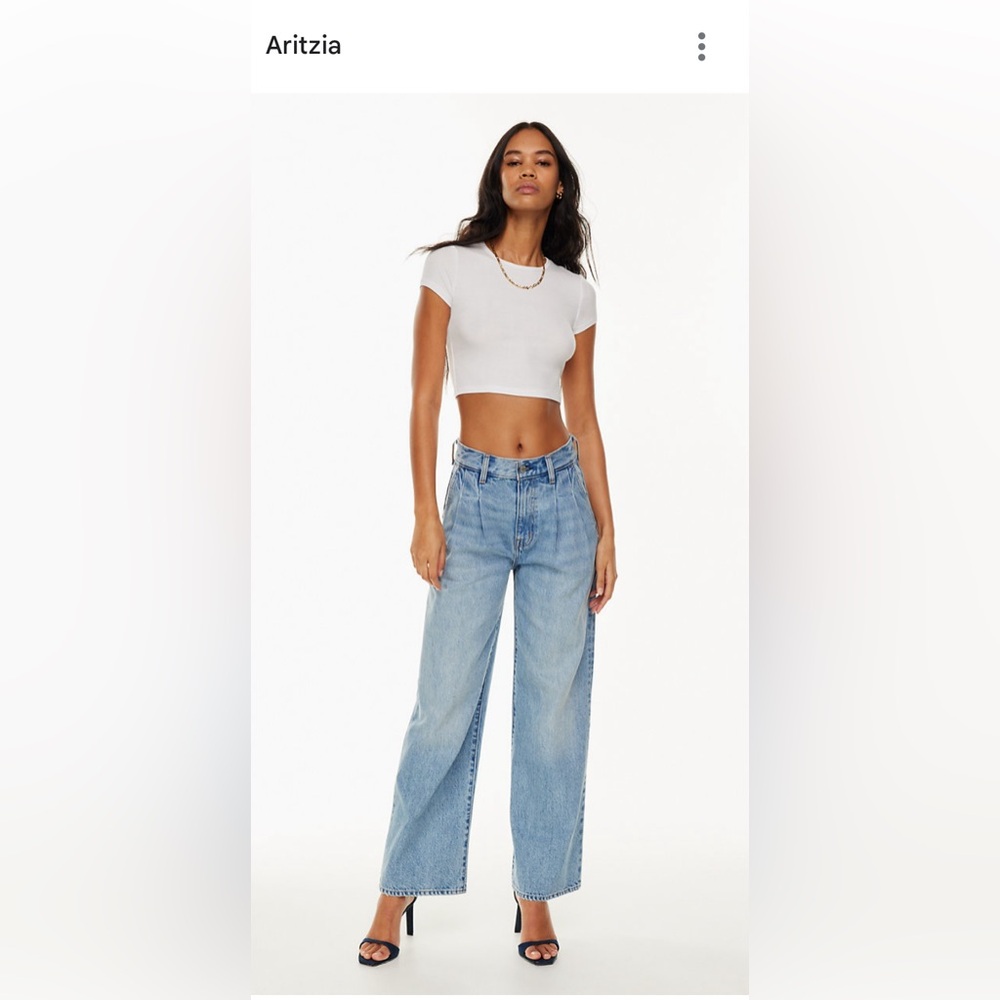 Denim Forum Belinda High Rise Wide Leg Jeans. Size 24